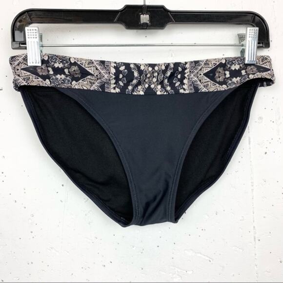Athleta Martina Bikini Top Medium & Bikini Bottom Small Black Gray Geometric - Picture 3 of 9